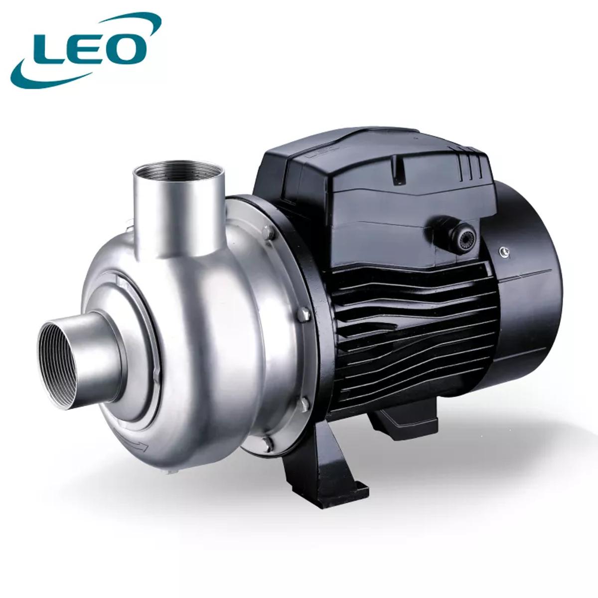 LEO ABK-100 , 750 WATT / 1.0 HP , STAINLESS STEEL SEMI OPEN IMPELLER CENTRIFUGAL PUMP, 380V~400V THREE PHASE, SIZE:- 1 1/2 " X 1 1/2", ITALY PATTENT DESIGN EURPEON STANDARD