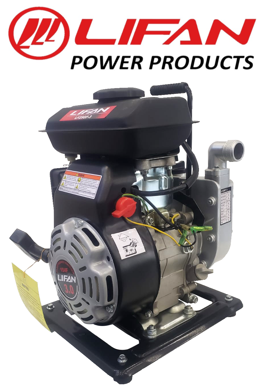 LIFAN Water Pump 1 inch (1"x1")-LF25GF-3 - Petrol Engine Driven - Dewatering Engine Pump Portable