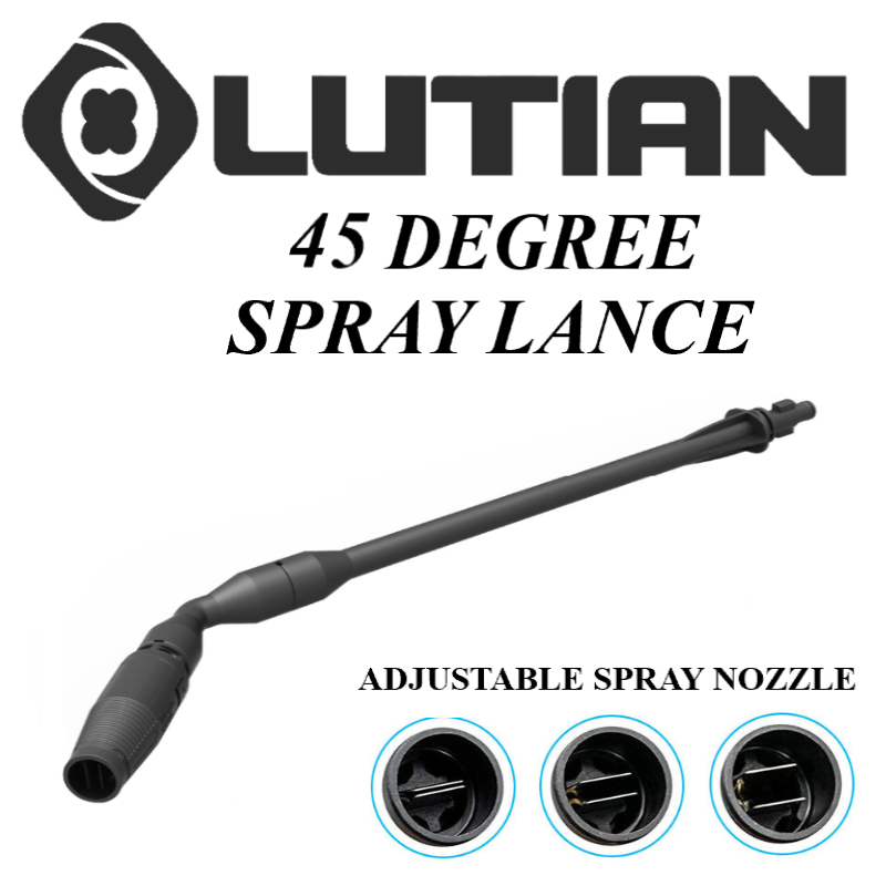 LUTIAN - 45 Degree Adjustable Spray Lance Attachment For High Pressure Washers