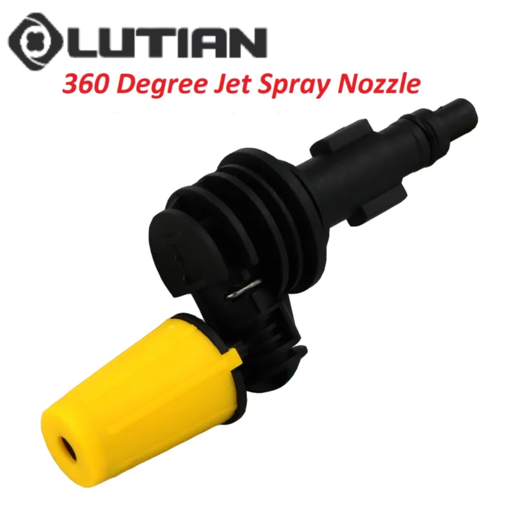 LUTIAN - Turbo 360 Degree Jet Spray Nozzle for Pressure Washers - Spin Turbo Lance Dirt Blaster