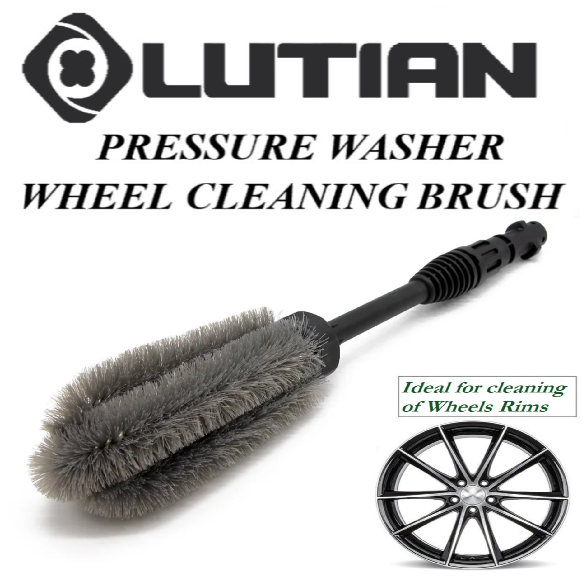 LUTIAN - Wheel / Rims Cleaning Brush Lance Attachment for High Pressure Washer