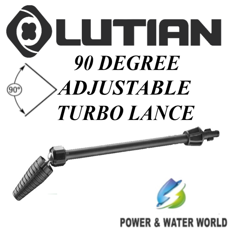 LUTIAN - 90 Degree Adjustable Turbo Rotating Dirt Blaster Lance Attachment For High Pressure Washers